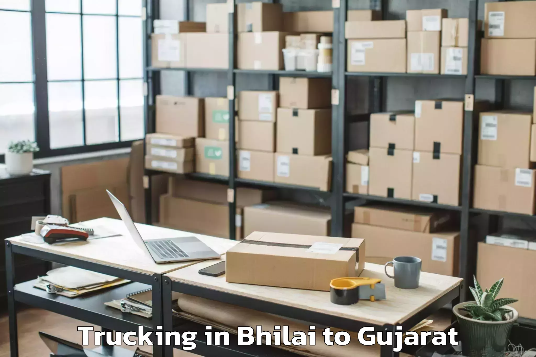 Top Bhilai to Bedi Trucking Available